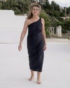 BASERANGE 24 Autumn and Winter One-shoulder Dress Portugal BAS-DROSD-VI-WI24-LH Blue Black